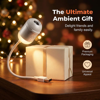 2-in-1 Galaxy Projector Night Light, USB Star Projector with Adjustable Brightness, Mini Galaxy Light Projector for Bedroom Ceiling Wall Room Decor (24 Projection Films)