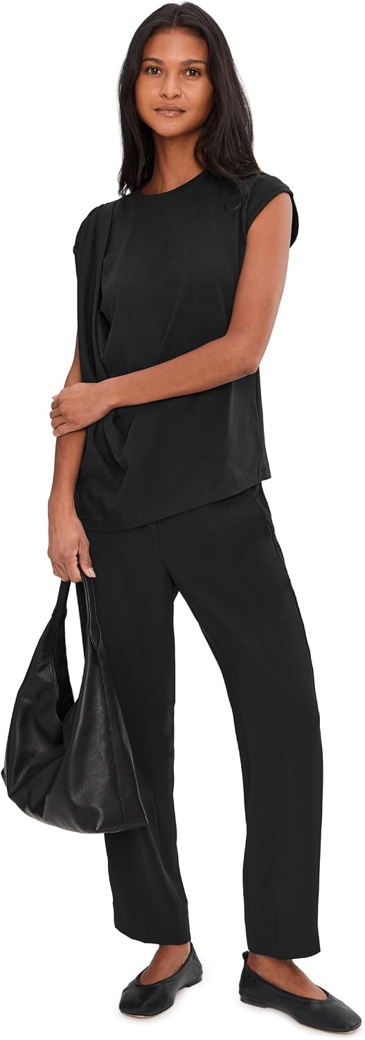 Vince Womens Mid-Rise Tapered Pull-on Pants