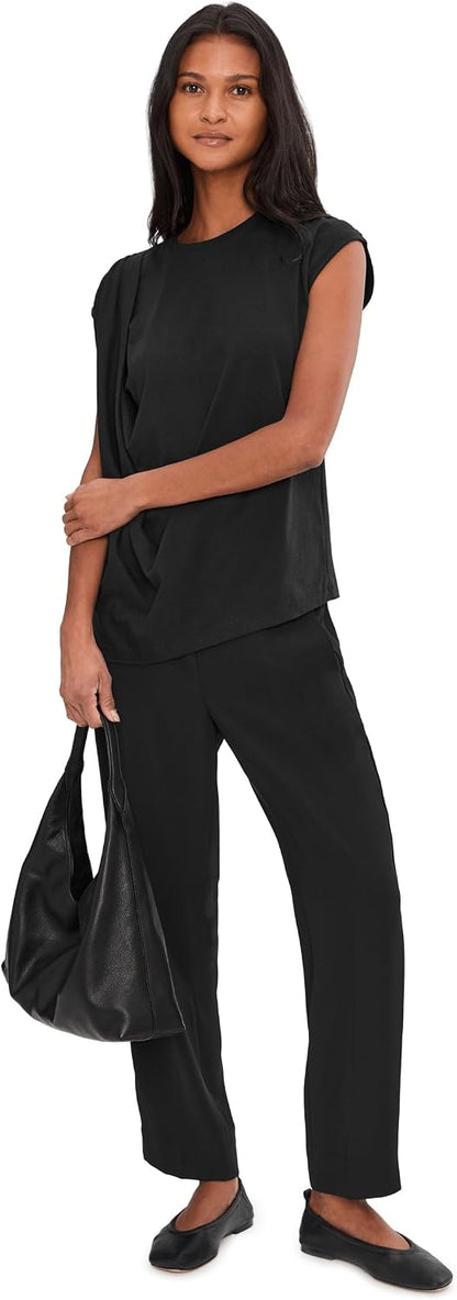 Vince Womens Mid-Rise Tapered Pull-on Pants