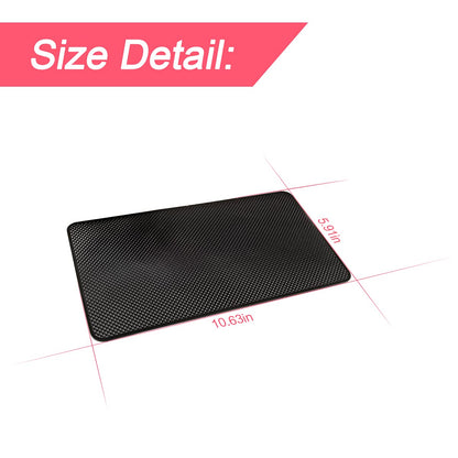 Auto-Armaturenbrett-Anti-Rutsch-Gummipad, 27 x 15 cm Universal rutschfeste Auto-Magic-Armaturenbrett-Haftmatte für Handys, Sonnenbrillen, Schlüssel, elektronische Geräte und mehr (Schwarz/Gitter)