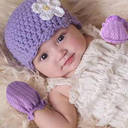 BQUBO Baby Fäustlinge Kratzschutz Handschuhe aus Baumwolle mit elastischem Bündchen Hypoallergen für Neugeborene und Babys von 0-6 Monaten Jungen und Mädchen