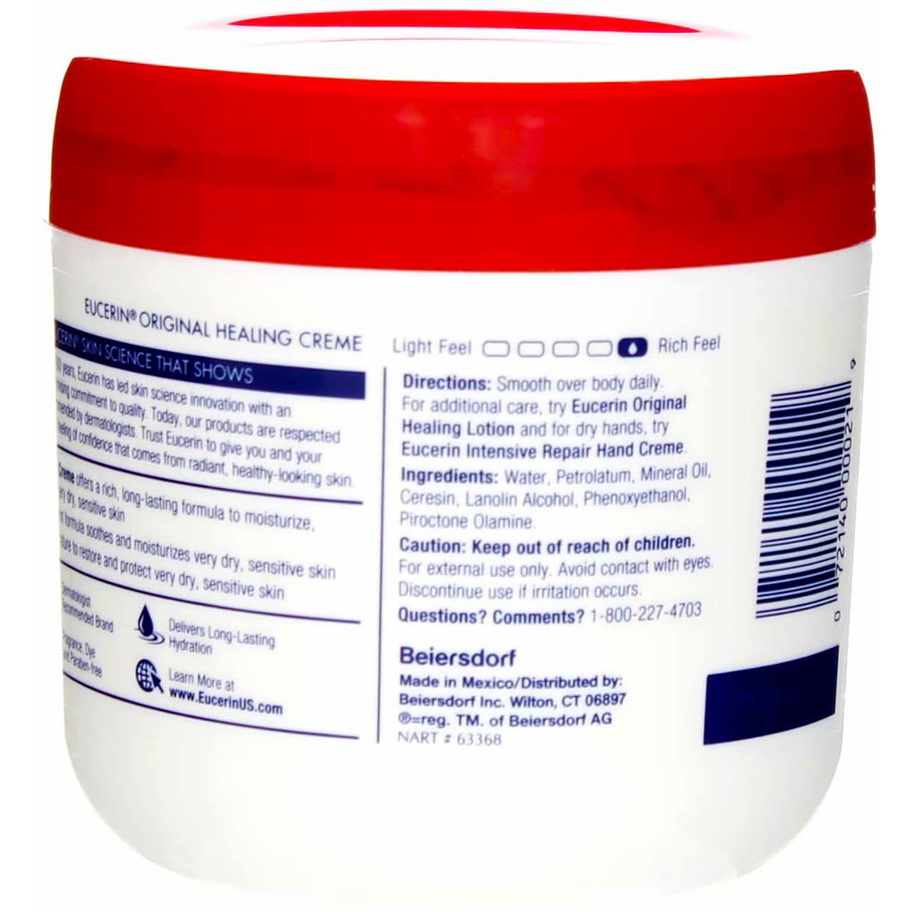Eucerin Original Healing Creme 16 oz (Pack of 8)