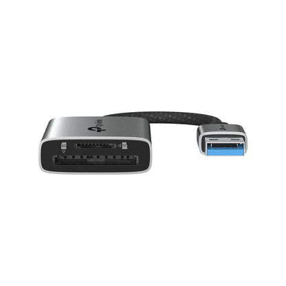 TP-Link SD Card Reader, High-Speed USB 3.0 to SD & microSD Card Reader, Aluminum Dual Slot Memory Card Reader for Laptop & More, Supports 2TB SD/SDHC/SDXC/microSD/microSDHC/microSDXC/TF Cards (UA430)