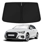 KUST Windshield Sun Shade for 2017-2026 Tesla Model Y/Model 3 Sunshade Accessories (Fit 2025-2026 Model Y Juniper / 2024 Model 3 Highland) Upgraded Foldable Sunshade, Blocks UV Rays Keep Car Cool