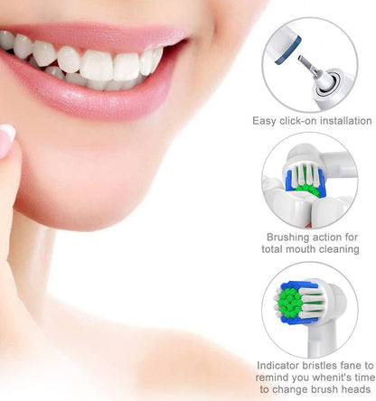 Ersatz-Zahnbürstenköpfe kompatibel mit Oral B Braun, 20 Stück professionelle elektrische Zahnbürstenköpfe Ersatzköpfe für Oral B Nachfüllpackung Pro 500/1000/1500/3000/3757/5000/7000/7500/8000