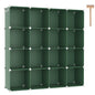 C&AHOME Cube Storage Organizer, 16-Cube Shelves Units, Plastic Storage Cubes, DIY Closet Organizer, Modular Closet Storage Shelves Ideal for Home, Bedroom, 48.4" L × 12.4" W × 48.4" H Black SUM3016H