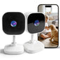 2K Cameras for Home Security Dual-Band 5G/2.4GHz WiFi Indoor Camera Baby Monitor & Pet Camera for Dog Cat Elder AI Motion Detect 2-Way Audio Night Vision 24/7 Local Recording SD Cloud Storage 2 Pack
