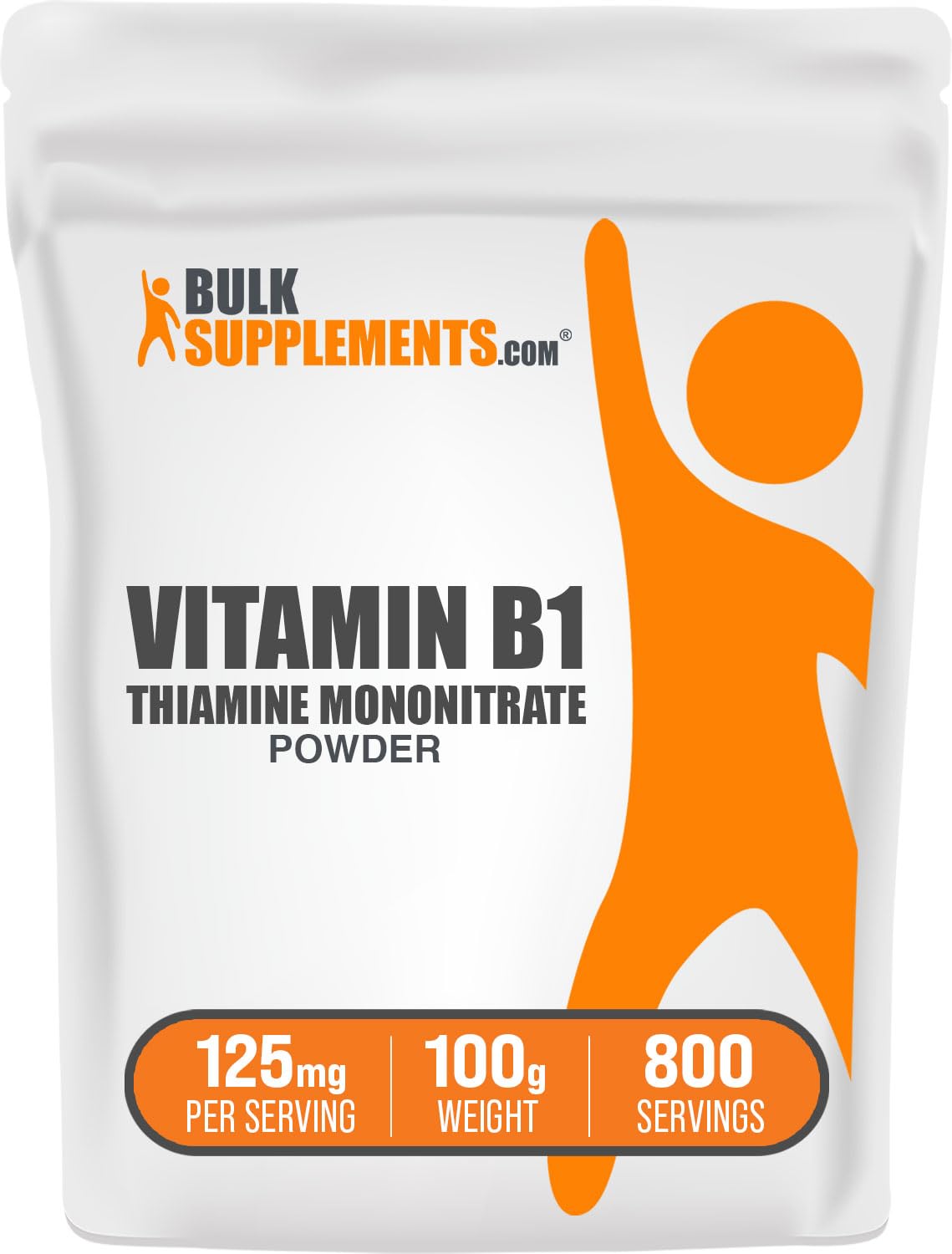 BulkSupplements.com Thiamine Mononitrate Powder - Vitamin B1 Powder, Thiamine B1 Supplement - B1 Vitamins, Gluten Free, 125mg per Serving, 5kg (11 lbs) (Pack of 5)