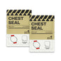 RHINO RESCUE Vented Chest Seal, 4 Vents, Sterile Emergency Trauma Dressing, Occlusive Adhesive Pad, IFAK Trauma Refill Medical First Aid Supplies for Wound Care, Gunshot Wound, Sucking Chest(20 Count)