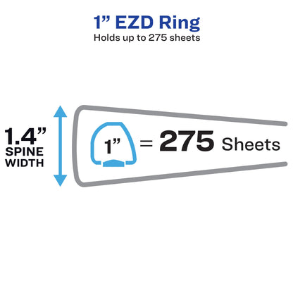 Avery 5 Tab Dividers for 3 Ring Binder, Easy Print & Apply Clear Label Strip, Index Maker Customizable White Tabs, 50 Sets (11556)