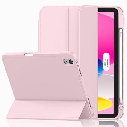 iMieet Case for iPad (A16)/iPad 10th Generation [11-Inch 2025/10.9 Inch 2022], Trifold Stand Smart Cover with Pencil Holder and Soft TPU Back, Supports Touch ID(Black)
