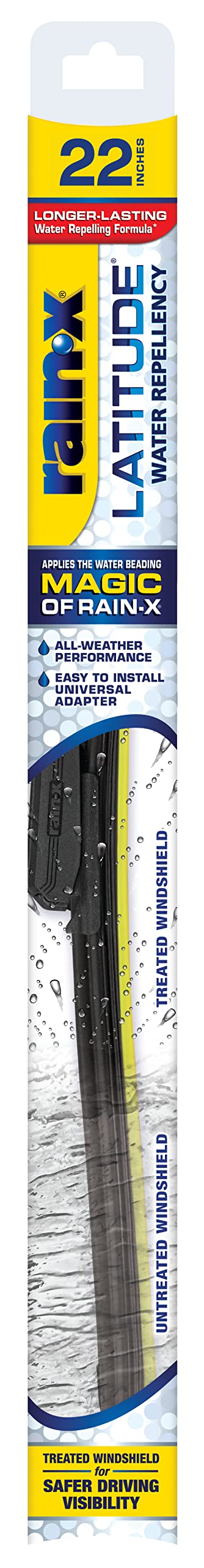 Rain-X 810363 Repellency Water Repellent Wiper Blades, 22" Windshield Wipers (Pack of 2), All Weather Streak-Free for Enhanced Visibility w/Water Repellency Formula [Amazon Exclusive]