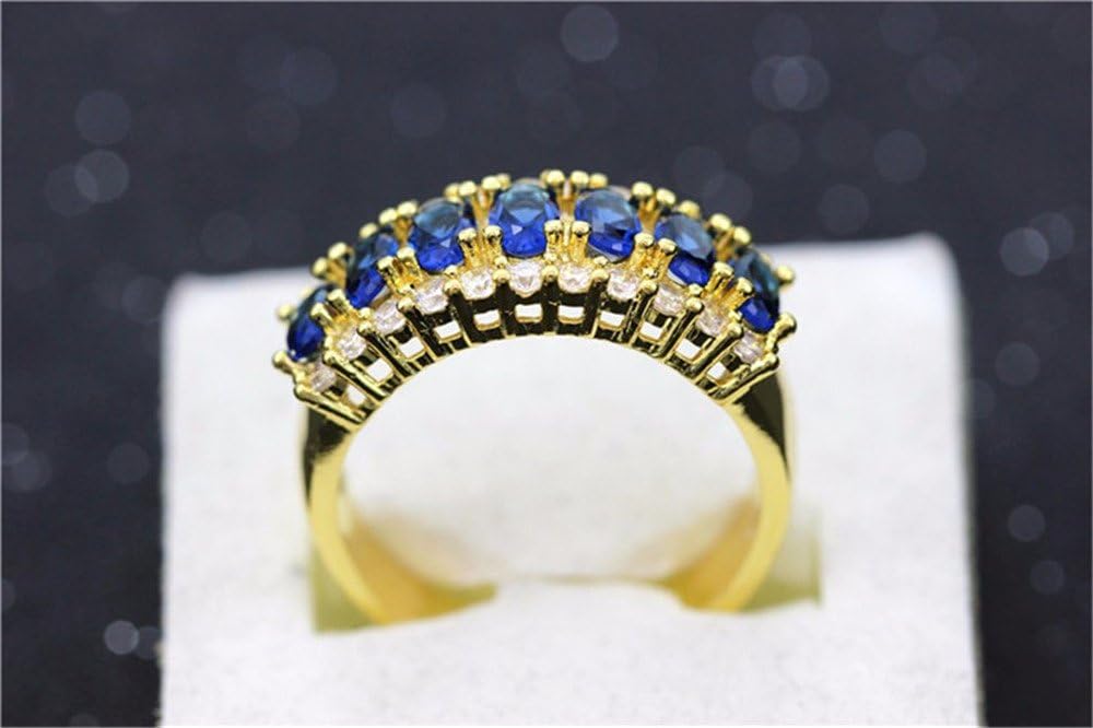 Uloveido Platinum Plated Green Cubic Zircon Rings for Women Fashion Jewelry J501
