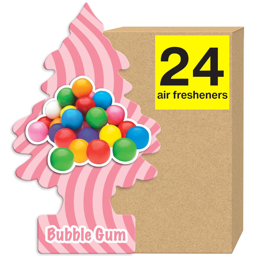 LITTLE TREES Car Air Freshener | Hanging Tree Provides Long Lasting Scent for Auto and Home | Black Ice, 24 Air Fresheners