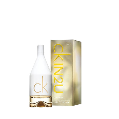 Calvin Klein CK IN2U Eau de Toilette für Damen – aromatischer Duft, Kopfnoten: Johannisbeerblätter, sizilianische Bergamotte, Pink Grapefruit Fizz