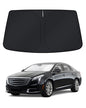 KUST Windshield Sun Shade for 2017-2026 Tesla Model Y/Model 3 Sunshade Accessories (Fit 2025-2026 Model Y Juniper / 2024 Model 3 Highland) Upgraded Foldable Sunshade, Blocks UV Rays Keep Car Cool