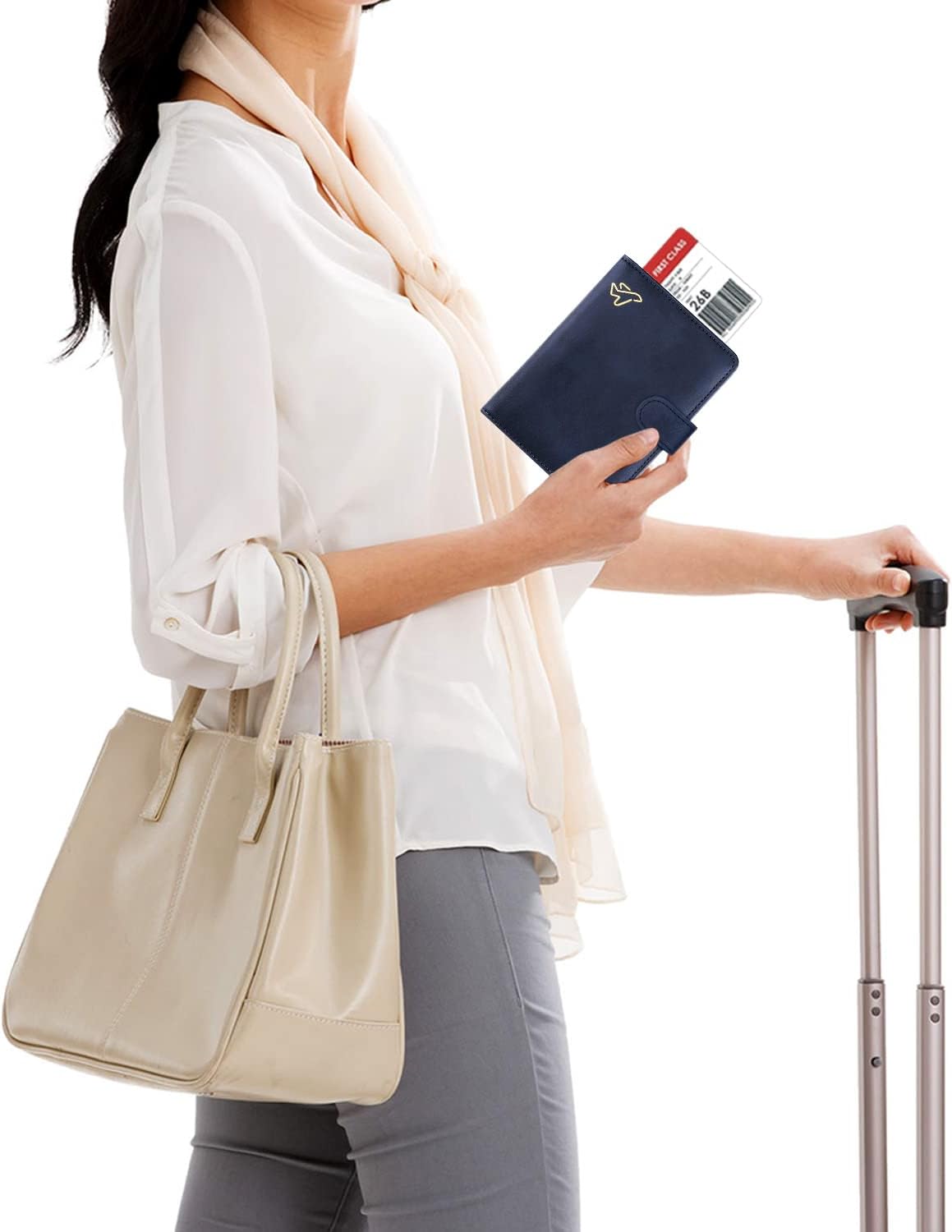 WALNEW RFID-blockierende Reisepasshülle Reisebrieftasche Schutzhülle