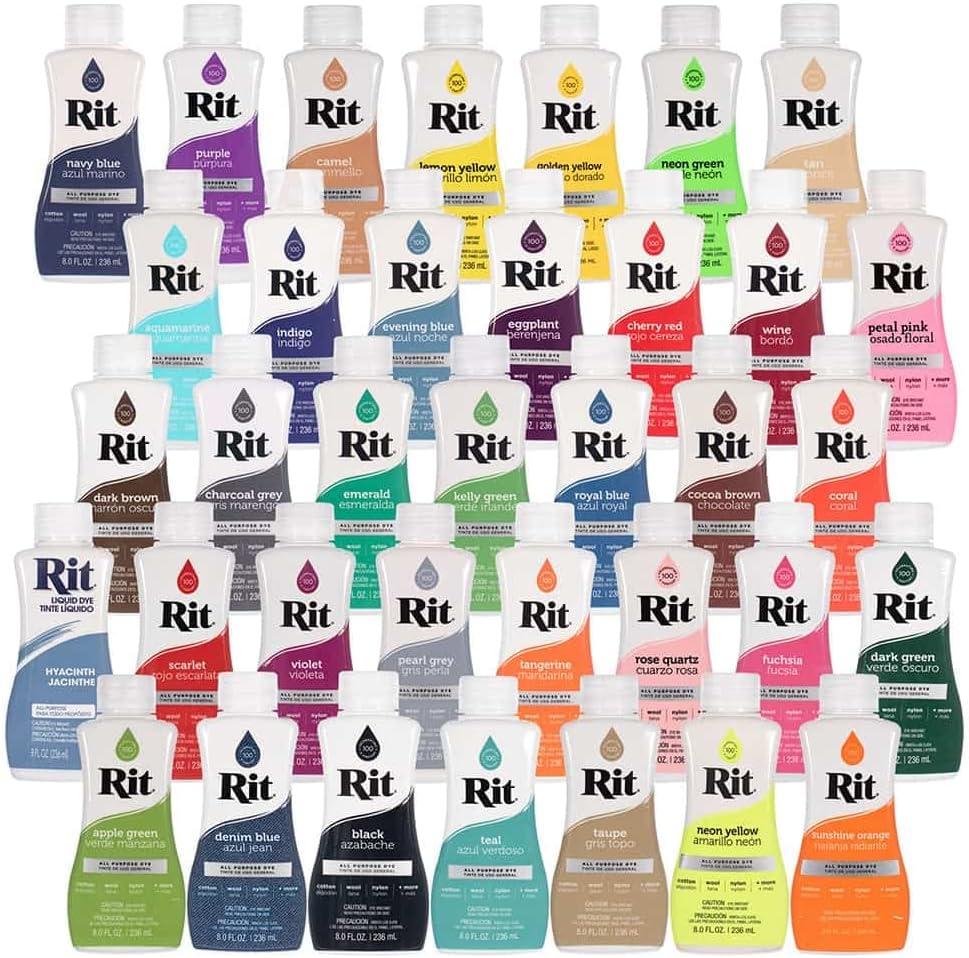 Rit Textilfarbe Flüssig – Große Farbauswahl – 236 ml (Marineblau)