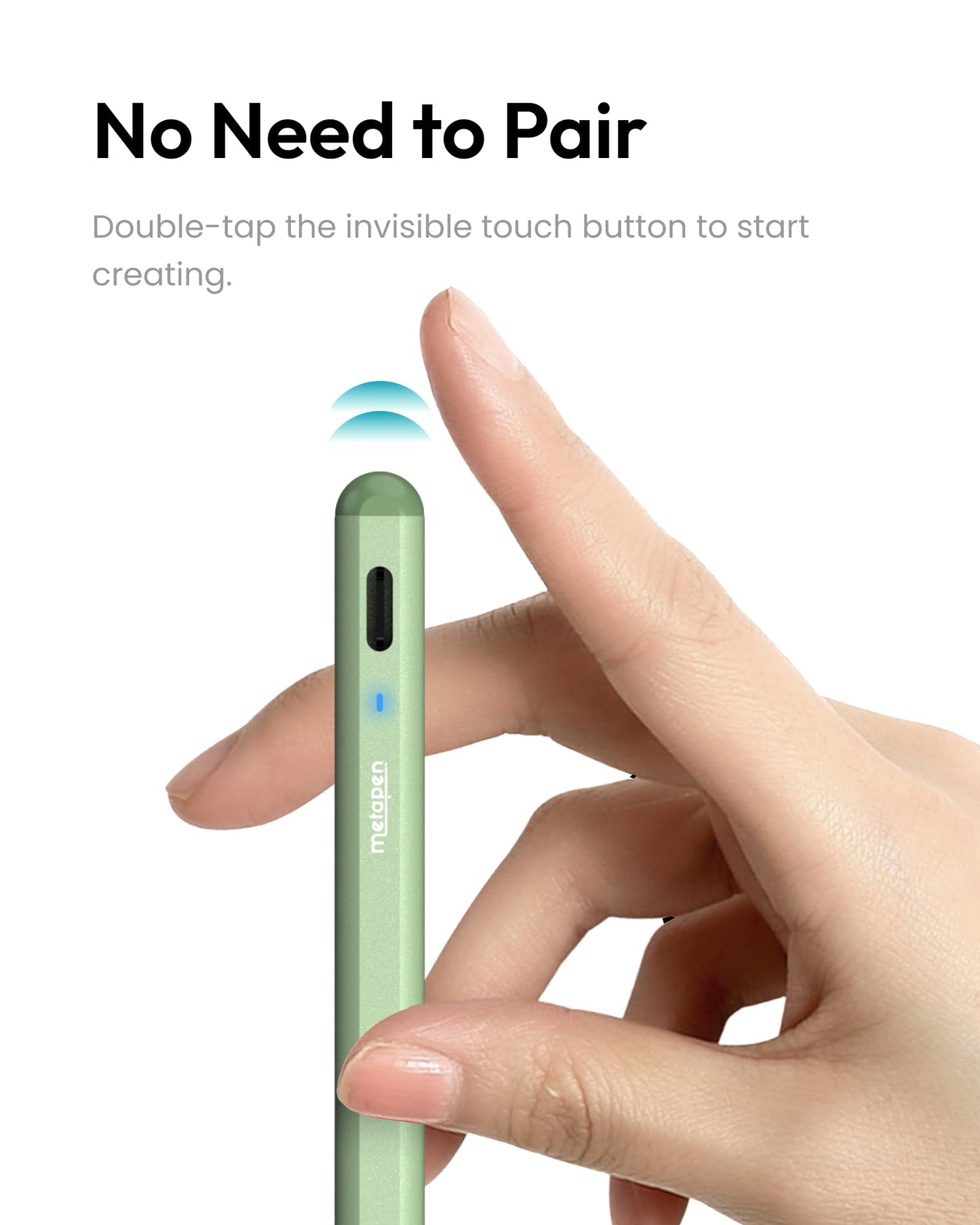 Metapen A8 iPad-Bleistift für Apple iPad 2018-2025, 4 Min. Schnellladung, magnetischer Stylus-Stift für iPad 11/10/9/8/7/6. Generation, iPad-Zubehör für Pro 12.9/11/13-Zoll M4, Air 3/4/5/M2/M3, Mini 5/6. Generation