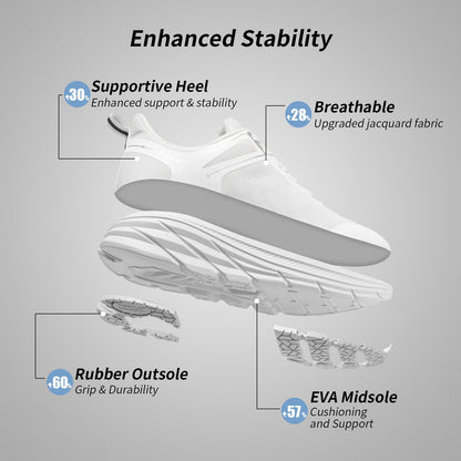 Grand Attack Men's Road Running Walking Shoes | Max Cushioned Comfort | Durable Non-Slip | Breathable Athletic Tennis Cross-Training Sneakers