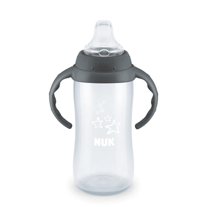 NUK First Choice Large Learner Cup 2.0, 10 oz. Sippy Cup with Handles, Spill Proof, Leak Proof Soft Straw Cup, 2-Pack