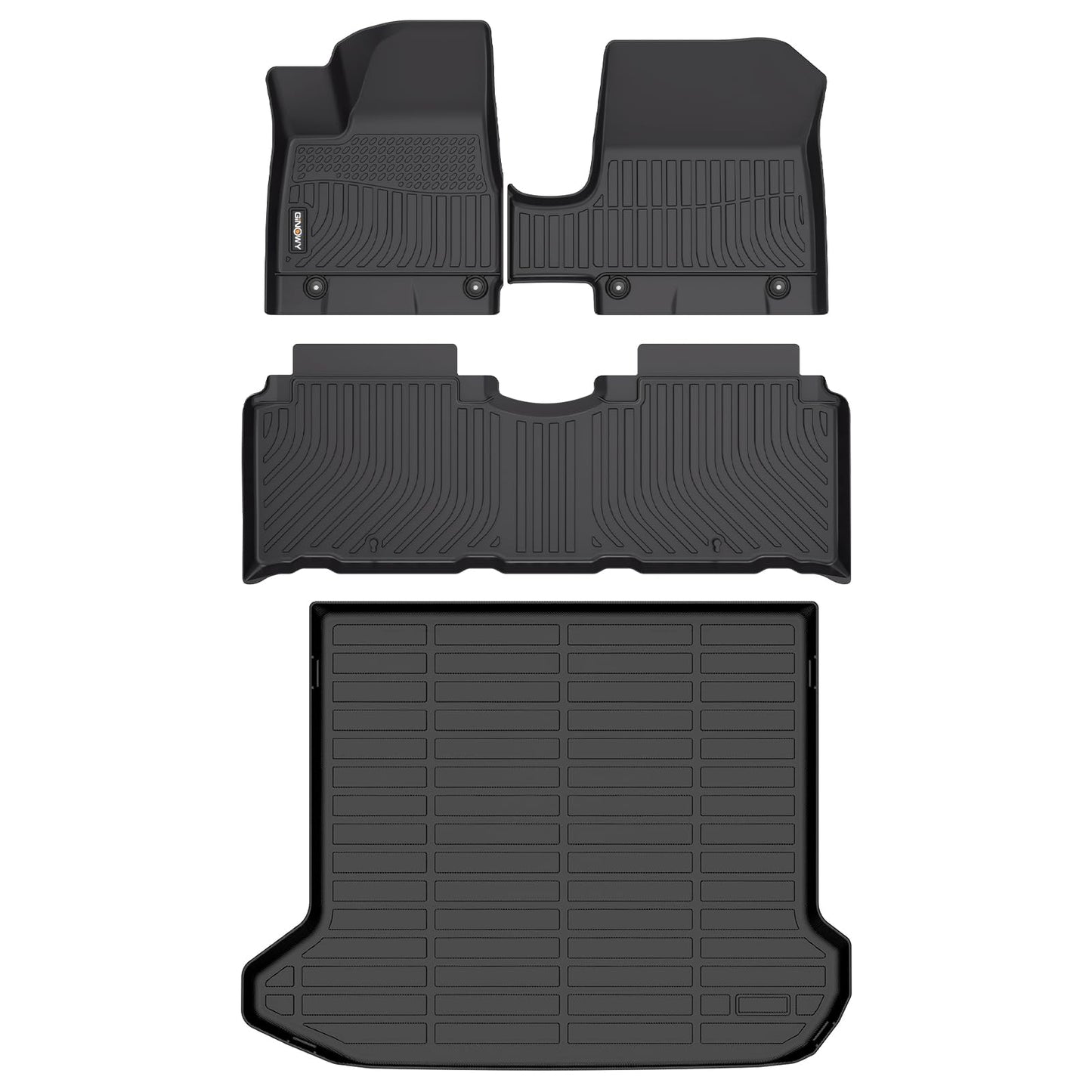 GINOWY-Floor Mats for Toyota 4Runner 1996-2002,1st+2nd Row,TPE All Weather Car Mats Custom Fit Rubber Floor Liners Car Accessories for Toyota 4Runner