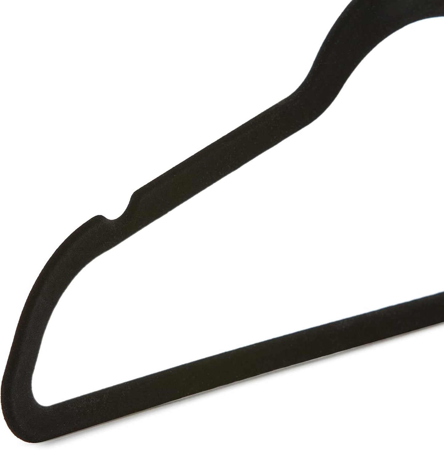 Amazon Basics Samtkleiderbügel für Anzüge – 30er-Pack, Schwarz