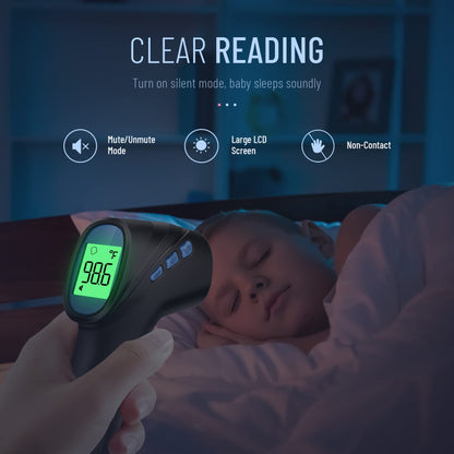 Forehead Thermometer for Adults and Kids, Digital Baby Thermometer with Fever Alarm, Fast Accurate Results, Home Medical & Nurse Essentials