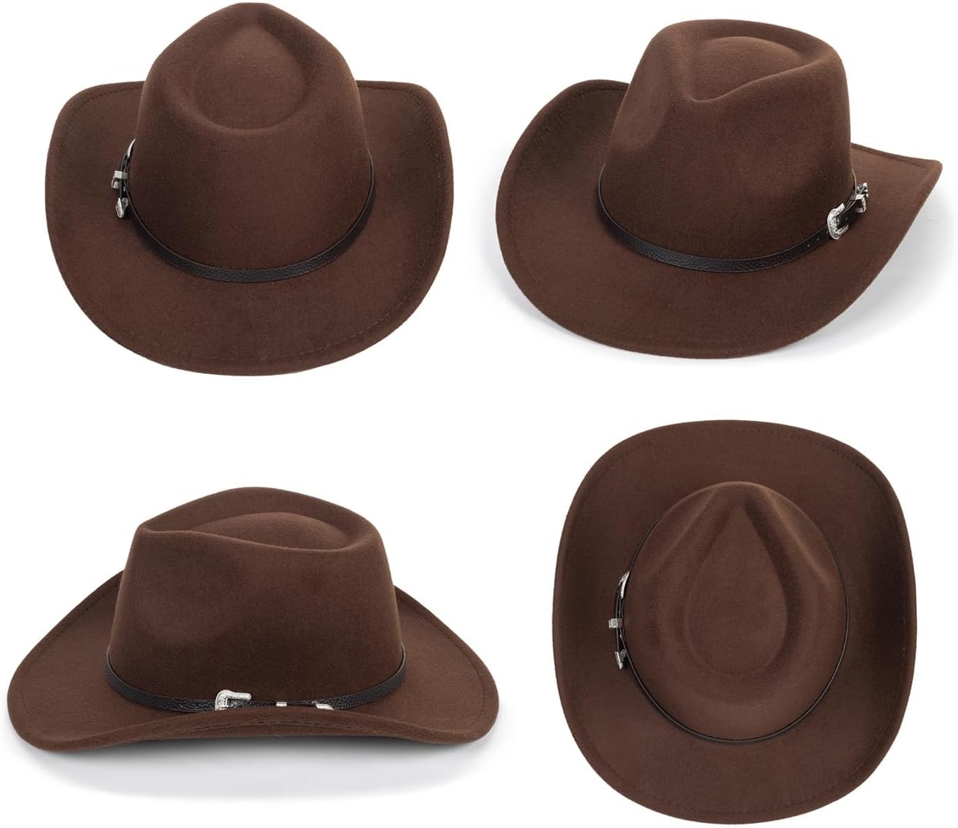 Cowboyhut für Jungen Mädchen Western Filzhut Fedora für Kinder 3-6 Jahre