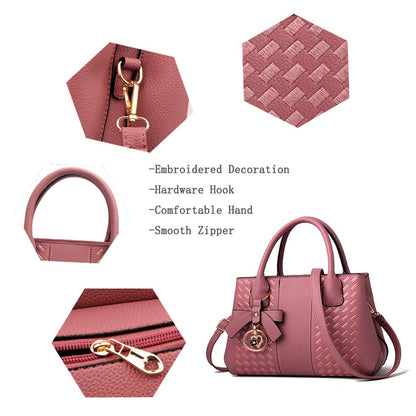 Jeniulet Geldbörsen und Handtaschen für Damen Mode Damen PU-Leder Top-Griff Satchel Schulter Tragetaschen Dunkelgrau 10.2" x 3.9" x 7.9"