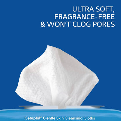 Cetaphil Sanfte Make-up Entferner-Tücher mit Aloe Vera, Kamille und Grünem Tee – Parfümfrei, Reizlindernd, Parabenfrei – Für alle Hauttypen, 25 Stück