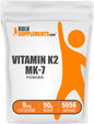 BulkSupplements.com Vitamin K2 Powder - Vitamin K2 MK-7, as Menaquinone Powder - K2 Vitamin Supplement for Wellness, Gluten Free, 9mg per Serving, 500g (1.1 lbs) (Pack of 1)