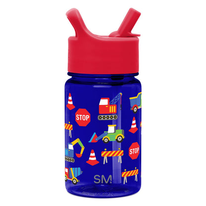 Simple Modern Peppa Pig Kids Tritan Plastic Summit Water Bottle | 12 oz BPA-Free Cup with Covered Leak Proof Straw Lid for Girls, Toddlers | Bubbles