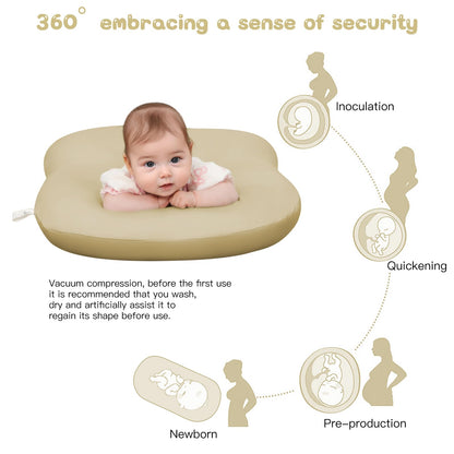 Lucakuins Baby Lounger, Bionic Design Baby Lounger for Newborn 0-24 Months, Soft Organic Cotton Breathable Lounger for Infants (Lovely Green)