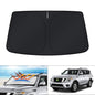KUST Windshield Sun Shade for 2017-2026 Tesla Model Y/Model 3 Sunshade Accessories (Fit 2025-2026 Model Y Juniper / 2024 Model 3 Highland) Upgraded Foldable Sunshade, Blocks UV Rays Keep Car Cool