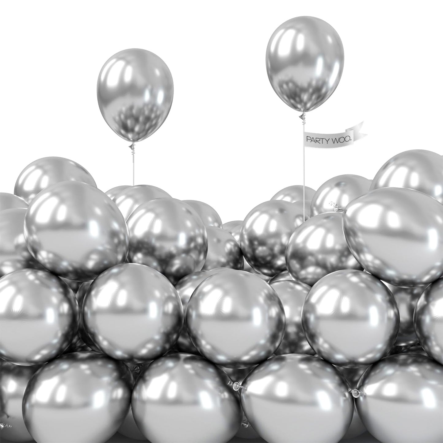 PartyWoo White Balloons 155pcs Different Sizes Pack of 18 12 10 5 Inch Matte White Latex Balloon Arch Kit Garland for Wedding Bridal Graduation Baby Shower Birthday Party Decorations White-Y13