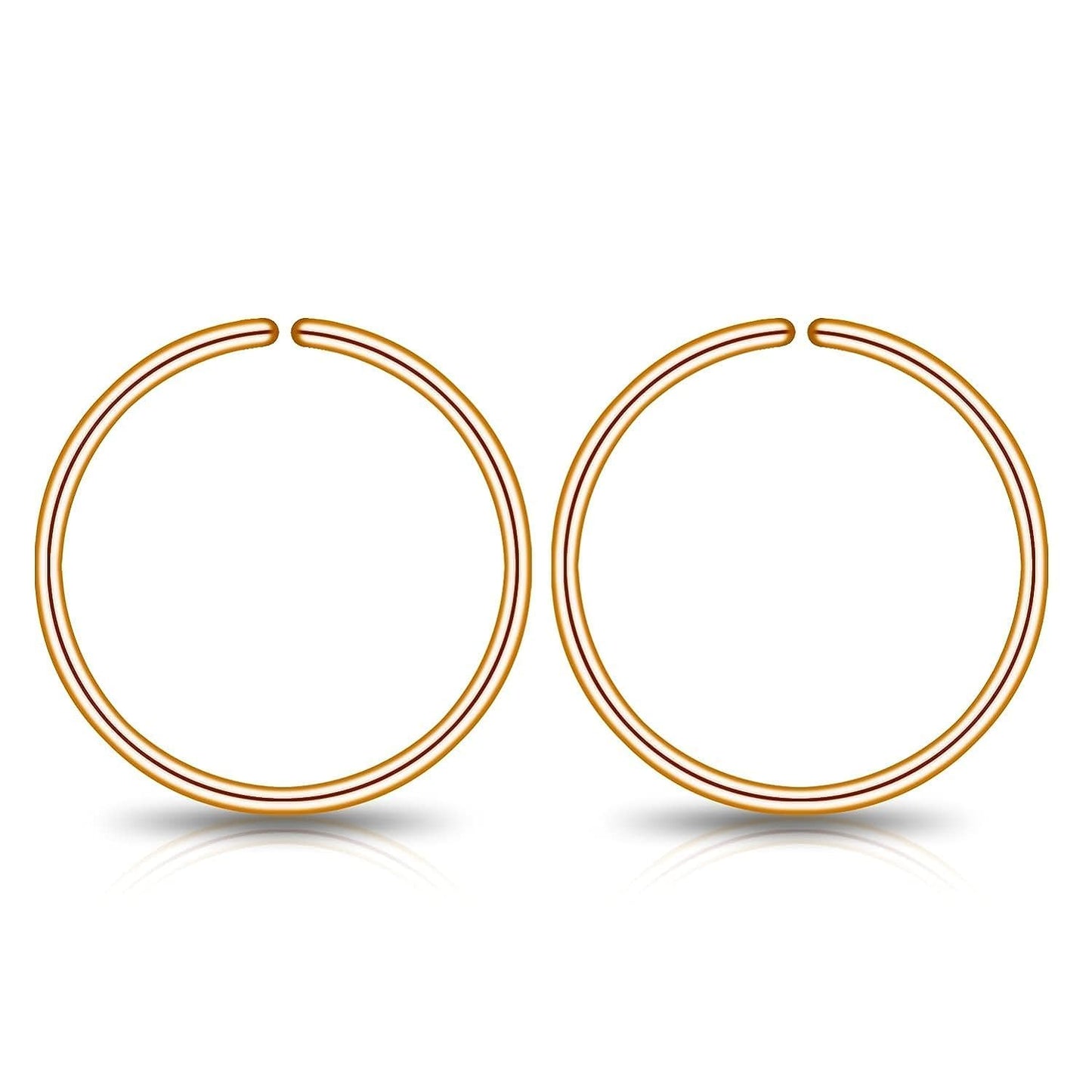 Small Gold or Sterling Silver Huggie Hoop Earrings for Women Cartilage Nose Helix Tragus