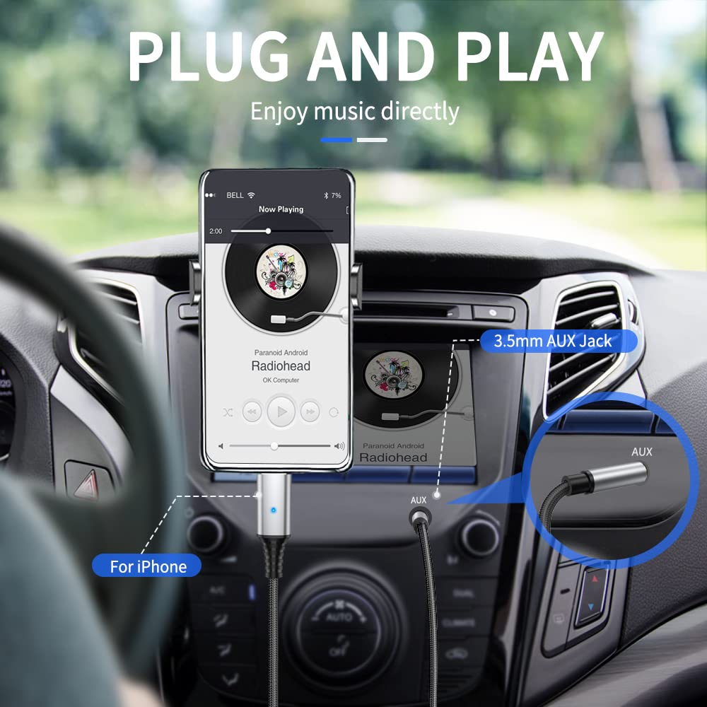 iSkey [Apple MFi zertifiziert] Aux-Kabel für iPhone, 3,5mm-Aux-Kabel für Auto kompatibel mit iPhone 14 13 12 11 XS XR X 8 7 6 iPad iPod für Auto-Stereoanlage, Lautsprecher, Kopfhörer, unterstützt alle iOS-Versionen