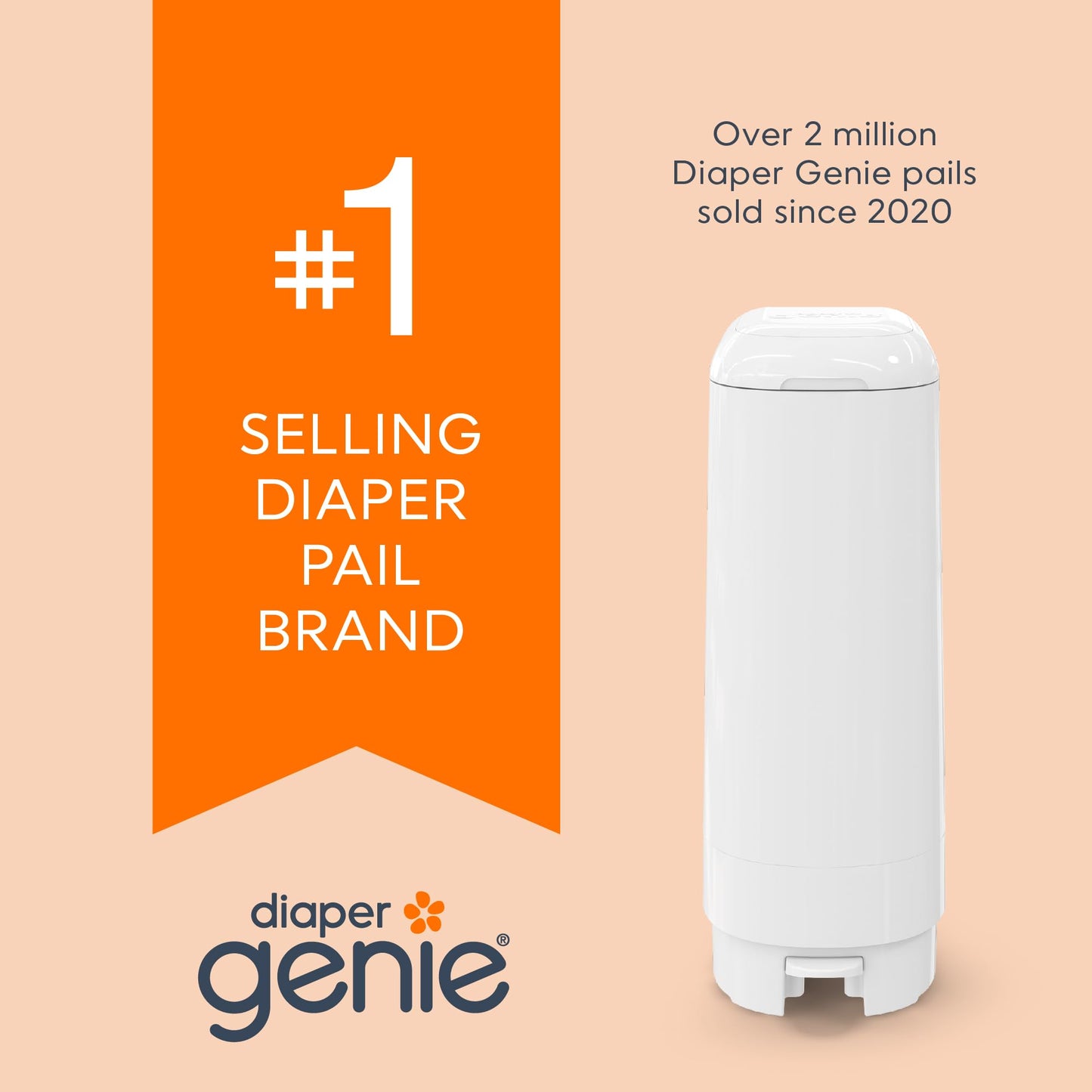 Diaper Genie Easy Roll Nachfüllpackung | 30 Beutel pro Nachfüllpackung | Fasst bis zu 1410 Neugeborenenwindeln | Geruchskontrolle | Nachfüllbeutel für Windeleimer | Passend für Diaper Genie Signature & Platinum Windeleimer