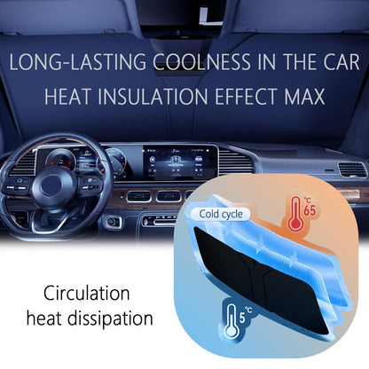 300T Thickened Automotive Glass Sunshade and Comes with Storage Bag,Keep Car Interior Cool,Universal Windshield Sun Shade Fit for Cars,Trucks,SUVs (L: 57.08 * 31.5 inch)