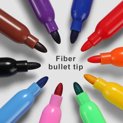 Dry Erase Markers Low Odor Fine Whiteboard Markers Thin Box of 12，10 Colors