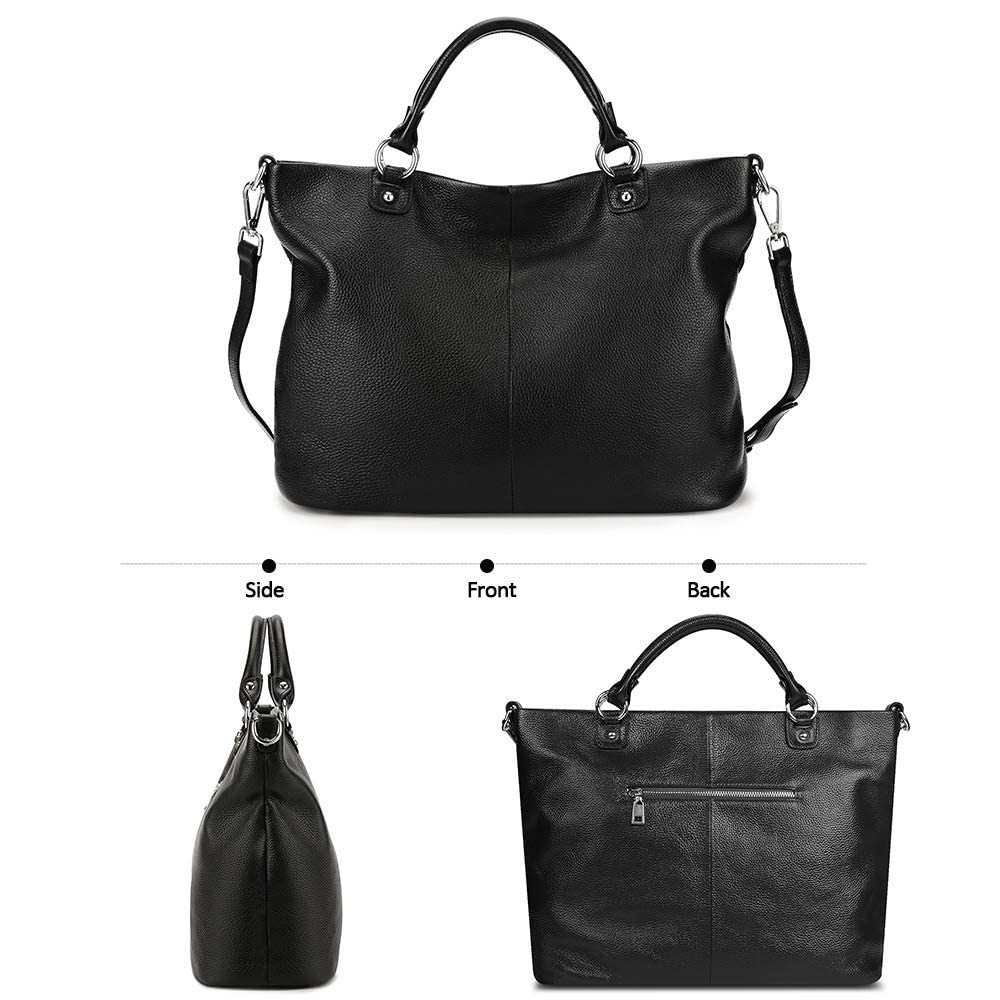 Kattee Damen Weiche Echtleder Tragetasche Schultertasche Handtasche