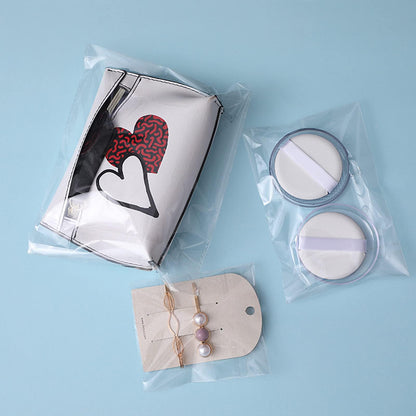 Selbstklebende Zellophanbeutel, 5x7 Zoll Keksbeutel, durchsichtige, wiederverschließbare Zellophanbeutel selbstklebend zum Verpacken von Geschenken, Produkten, 100 Stück