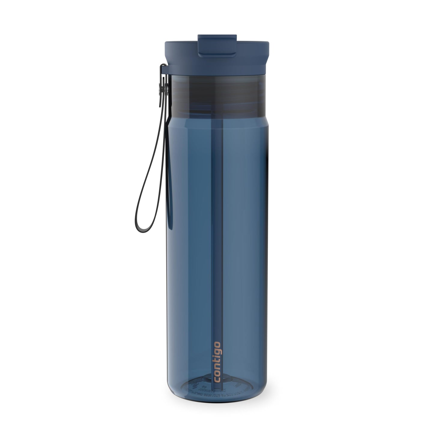 Contigo DualSip 24 oz Tritan Plastic Water Bottle with Carry Strap & 2-in-1 Leakproof Lid (Straw or Spout), BPA-Free, Dishwasher Safe