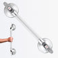 15-Inch Shower Handle - Upgraded Grab Bar with Strong Suction Cups for Bathtub & Shower Safety, Ideal for Seniors, Elderly, Disabled -Silver