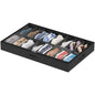Lifewit Under Bed Shoe Storage Organizer 2 Pack(12 Shoes Cells), 4.3 Inches Profile Fabric Shoes Container Box with Clear Cover, Foldable Storage Bag with 2 Handles, Fits 12 to 24 Pairs