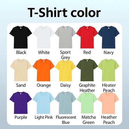 Individuelles T-Shirt mit Vorder- und Rückseitenaufdruck, Personalisiertes T-Shirt mit Foto- und Textdesign, Individuelles T-Shirt für Männer, Frauen, Erwachsene