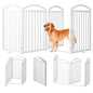 SNUOWU 4 Panels Full Matel Freestanding Dog Gates with Door, 96"Extra Wide 36"Tall Free Standing Dog Pet Gate for Indoor & Outdoor. Foldable Pet Fences for Doorways, House, Stairs, Porch, Deck, Yard