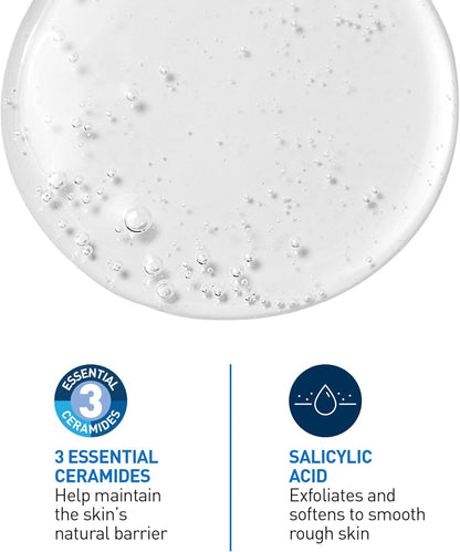 CeraVe Salicylic Acid Reinigung, Erneuerndes Peeling-Gesichtswaschmittel mit Vitamin D für normale Haut, parfümfrei, von CeraVe verifiziert, 473 ml