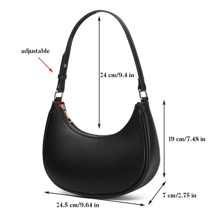 Barabum Kleine Umhängetasche für Damen, halbmondförmige Geldbörse, Y2K Trend Clutch Handtaschen